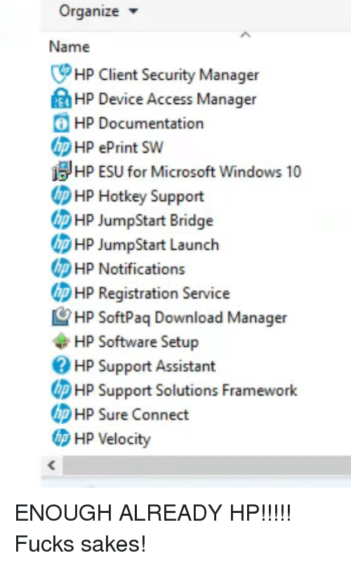 Hp Software Framework Windows 10 Download